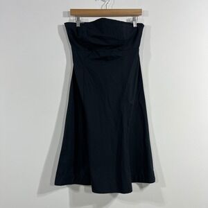 Gap Vintage 90s Babydoll Strapless Midi Dress Cotton Blend 8 Fairy Grunge Boho